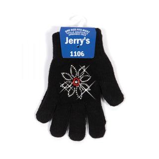 Jerry's Ready to Ship Crystal Snow Daisy Gloves - Black