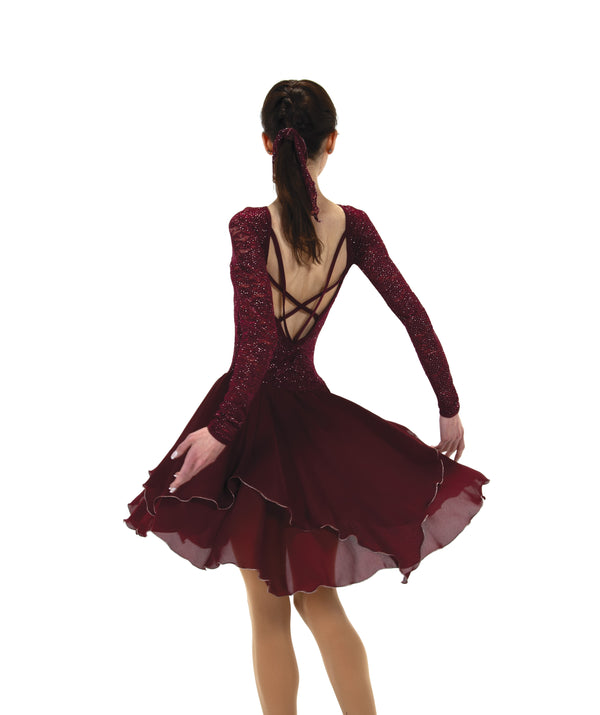 Jerry's Ready to Ship Dreamtime #203 Dance Skating Dress - Wine (Copy)