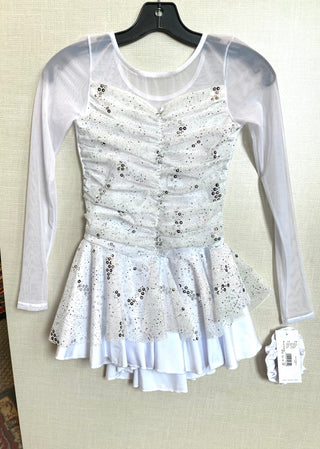 Mondor Ready to Ship Fantasy on Ice #613 Skating Dress - White