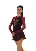 Jerry's Diamondescent #525 Beaded Skating Dress - Wine