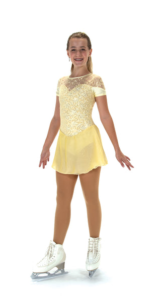 Jerry's Softly Sequins #528 Skating Dress - Soft Yellow