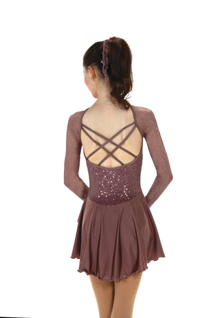 Jerry's Ready to Ship Sequins & Satin #539 Skating Dress - Tawny Rose