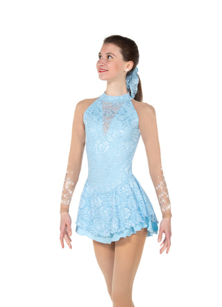 Jerry's Daybreak #546 Beaded Skating Dress - Mist Blue