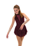 Jerry's Daybreak #546 Beaded Skating Dress - Wine Glow