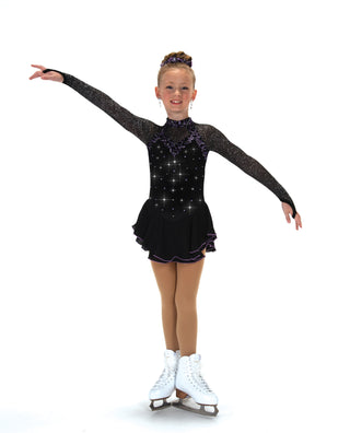 Jerry's Knight #605 Beaded Skating Dress - Black