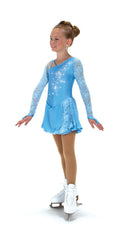 Jerry's Side Glide #617 Beaded Skating Dress - Crystal Blue