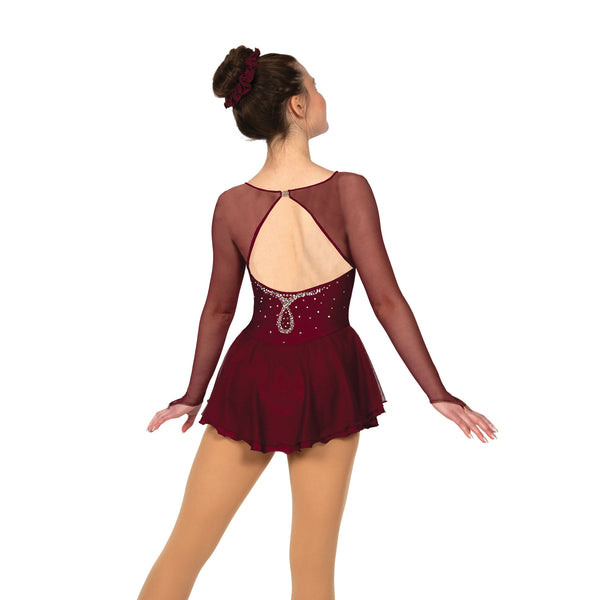 Solitaire Ready to Ship Sweetheart Crystal Loop Skating Dress - Smoky Purple