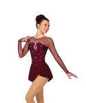 Solitaire Sweetheart Loop Beaded Skating Dress - 6 Colors