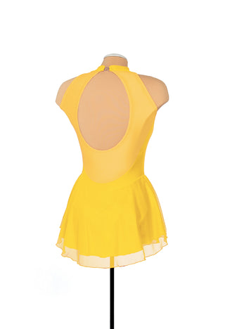 Solitaire Keyhole Skating Dress - Yellow