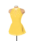 Solitaire Keyhole Skating Dress - Yellow