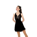 Solitaire Ready to Ship Empire Lightly Beaded Skating Dress - Black