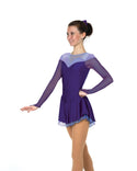 Solitaire Shaded Sweetheart Unbeaded Skating Dress - Damson Plum