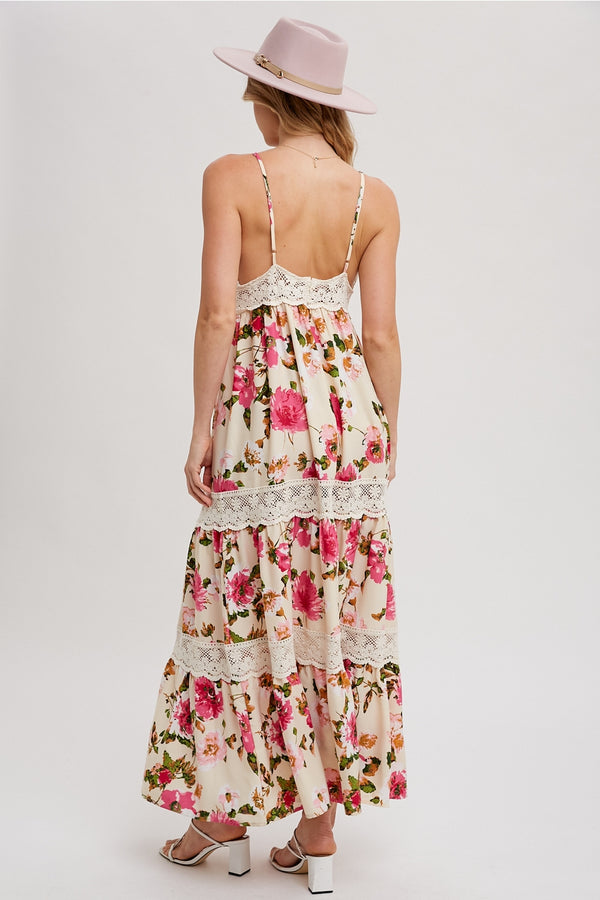 Ready to Ship Tiered Floral Maxi Dress