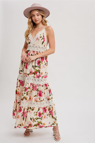 Ready to Ship Tiered Floral Maxi Dress