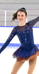 Jerry's Meridian Blue #585 Beaded Skating Dress