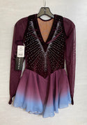 Jerry's Ready to Ship Wine Freeze #533 Beaded Skating Dress