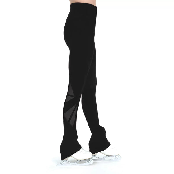 Solitaire Supplex Mesh Inset Unbeaded Pants - Black