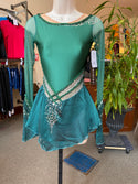 Jerry's Ready to Ship Emerald #200 Beaded Skating Dress