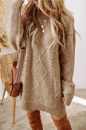 Ready to Ship Cable Knit Sweater Dress