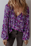 Ready to Ship Boho Purple Flower Shirt