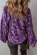 Ready to Ship Boho Purple Flower Shirt