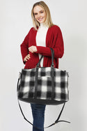 Ready to Ship Buffalo Plaid Duffle Bag