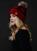 Red Buffalo Plaid Pom Hat