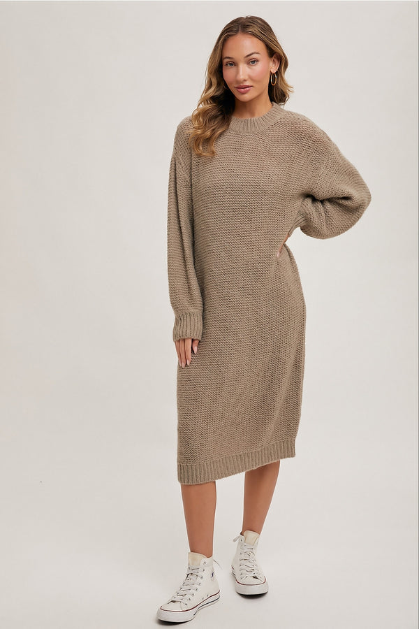 Ready to Ship Loose Knit Sweater Dress