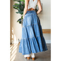 Ready to Ship Tiered Denim Skirt