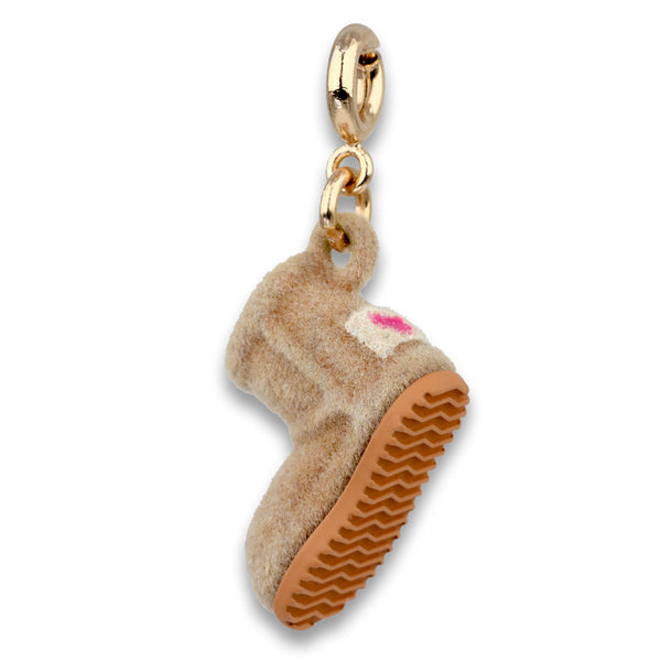 CHARM IT! Gold Furry Boot Charm