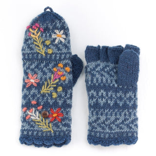 Lost Horizons Ready to Ship Wool Flip Mittens - Sadie Blue