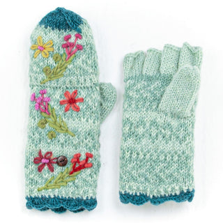 Lost Horizons Ready to Ship Wool Flip Mittens - Sadie Mint