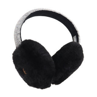 CC Beanie Ready to Ship Rhinestone Earmuffs - Black