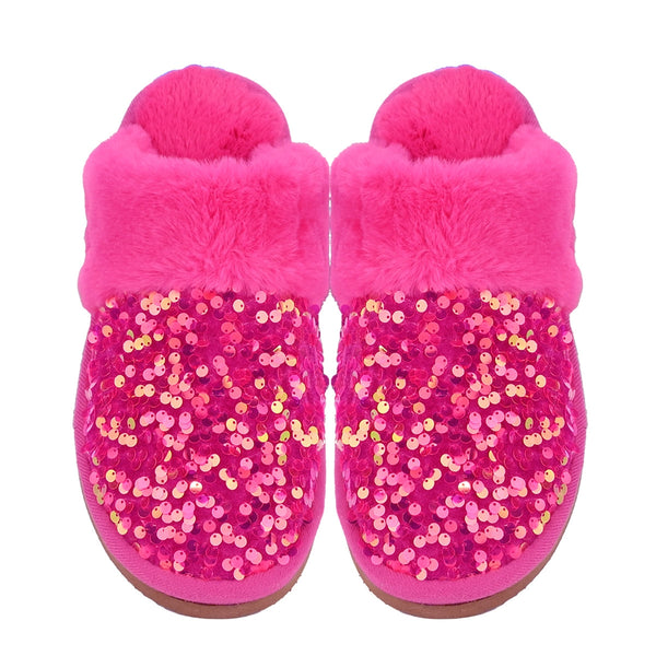 CC Beanie Ready to Ship Sequin Slippers - Pink