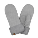 CC Beanie Ready to Ship Faux Suede Mittens - Grey