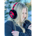 CC Beanie Ready to Ship Buffalo Plaid Earmuffs - Black/Red