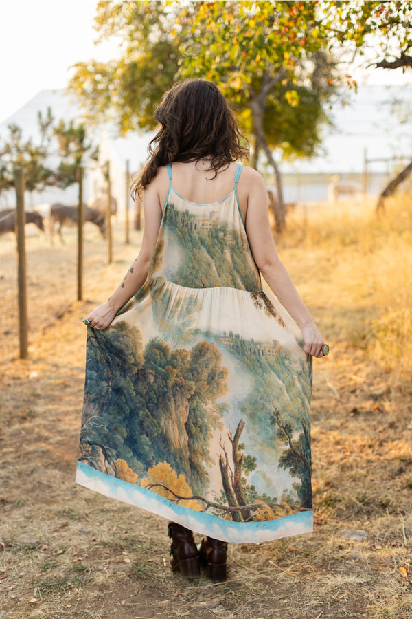 Ready to Ship Awakening Bohéme Landscape Slip Dress