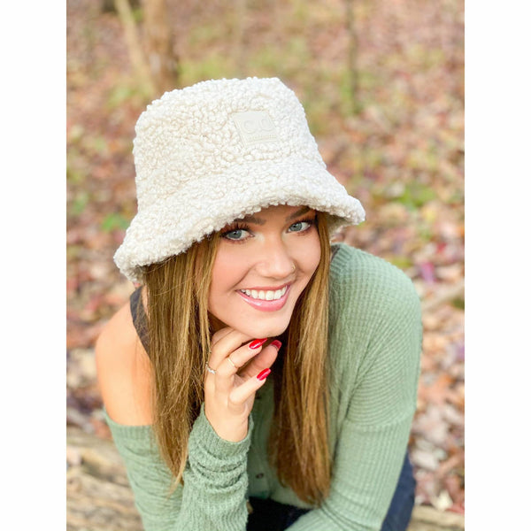 Ready to Ship Sherpa Bucket Hat - Beige