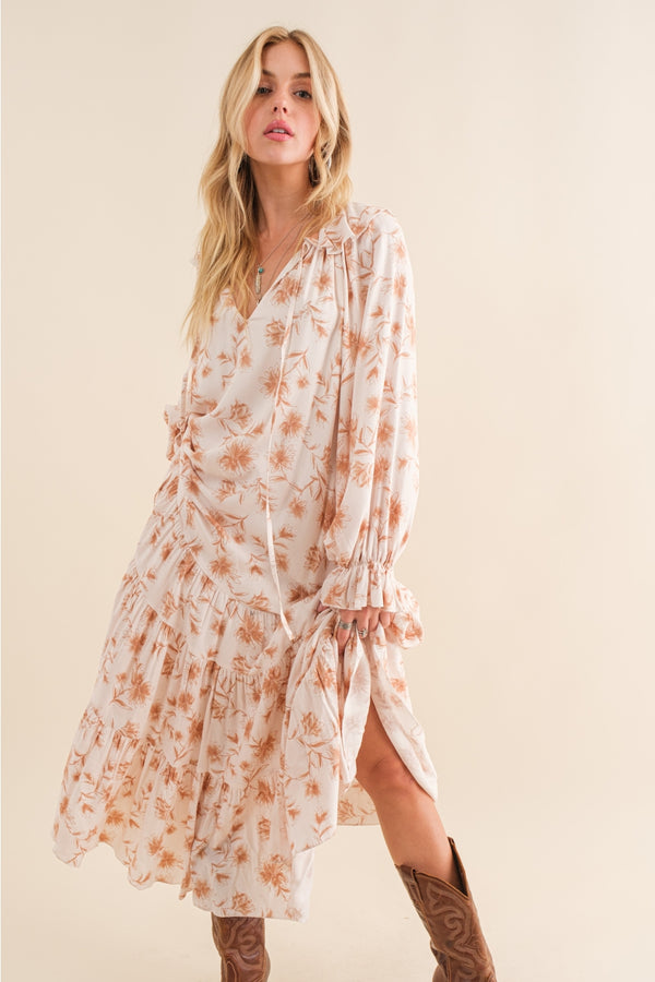 Ready to Ship Dobby Floral Maxi Dress