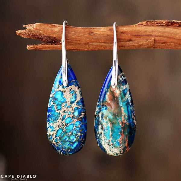 Ready to Ship Intense Ocean Energy Boho Earrings