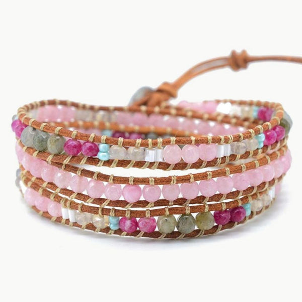 Ready to Ship Rose Quartz Wrap Bracelet