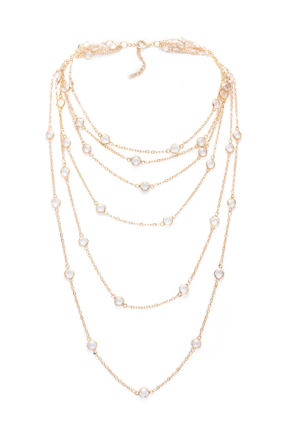 Saachi Ready to Ship Glass Layered Necklace