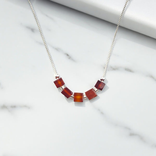 Ready to Ship Carnelian & Sterling Necklace