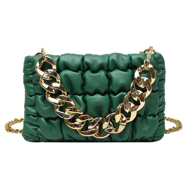 Ready to Ship Chain Crossbody Bag - Green