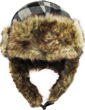 Ready to Ship White Buffalo Plaid Trapper Hat