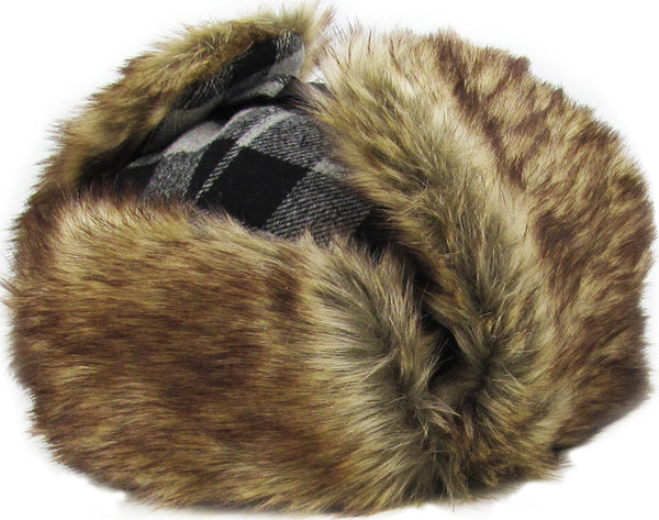 Ready to Ship White Buffalo Plaid Trapper Hat