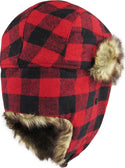 Ready to Ship Red Buffalo Plaid Trapper Hat