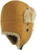 Ready to Ship Tan Canvas Trapper Hat