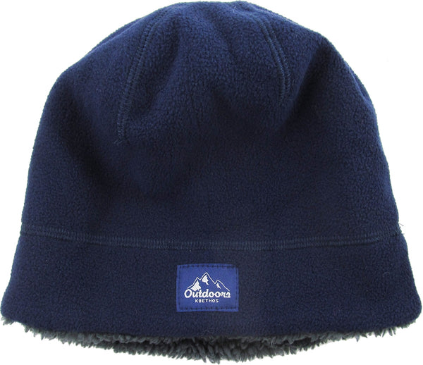 Ready to Ship Fleece & Sherpa Beanie - Blue