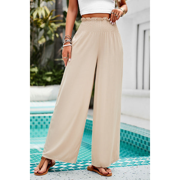 Ready to Ship Tan Wide Leg Pants